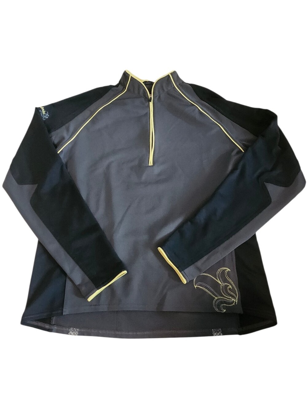 Cannondale Black & Gray 1/4 Zip Women's Midweight Performance Cycling Jersey M